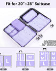 6 Set Travel Packing cubes luggage Organizer Waterproof Shoe Bag Purple HLC019
