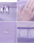 6 Set Travel Packing cubes luggage Organizer Waterproof Shoe Bag Purple HLC019