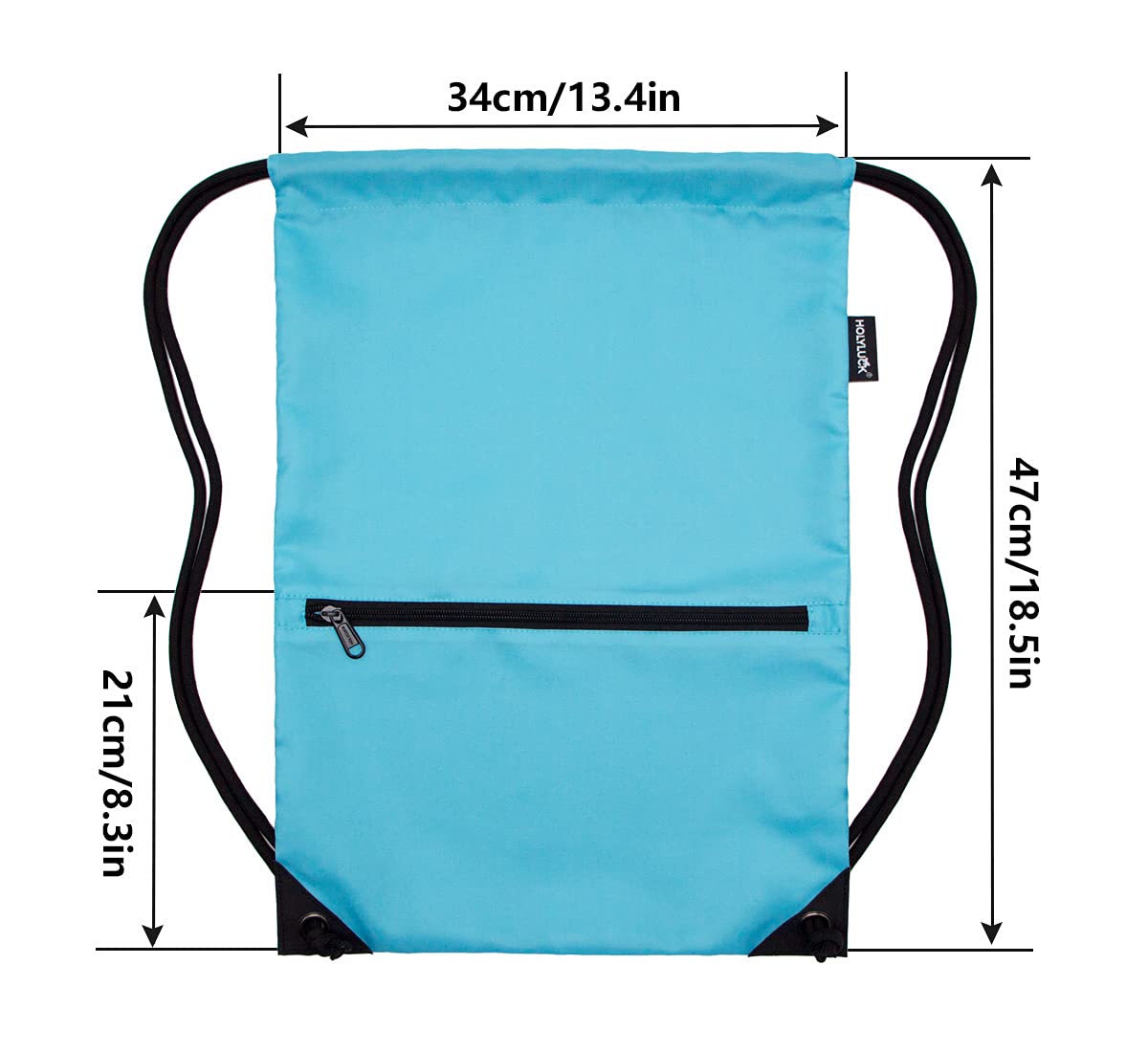HOLYLUCK Drawstring Backpack Bag Sport Gym Sackpack Sky Blue HLC001