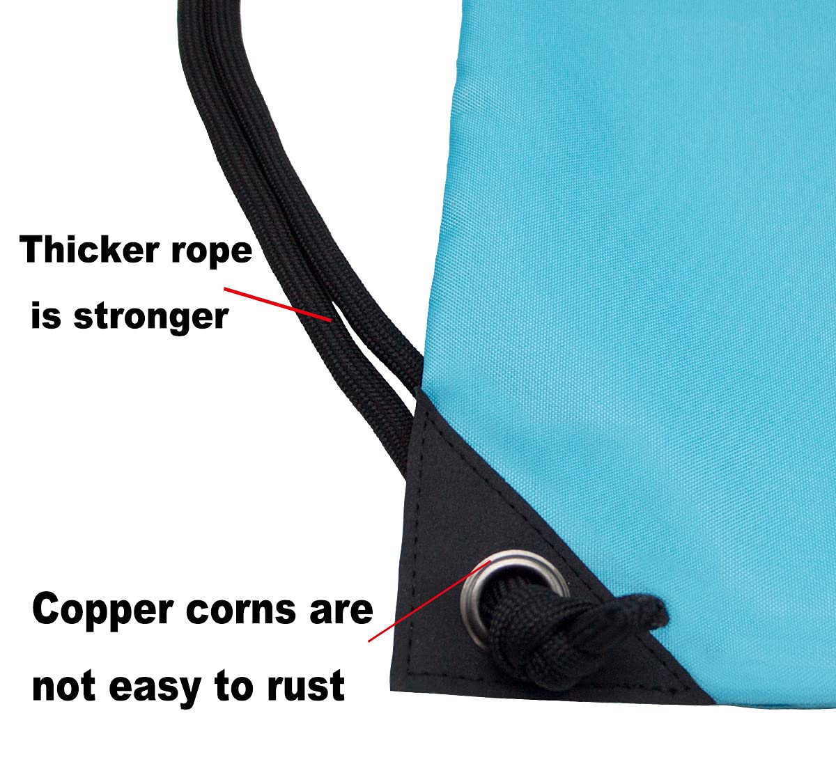 HOLYLUCK Drawstring Backpack Bag Sport Gym Sackpack Sky Blue HLC001