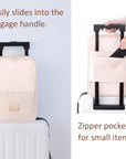 Shoe Bag for Travel Holds 3 Pair of Shoes with Zipper Cream HLC064