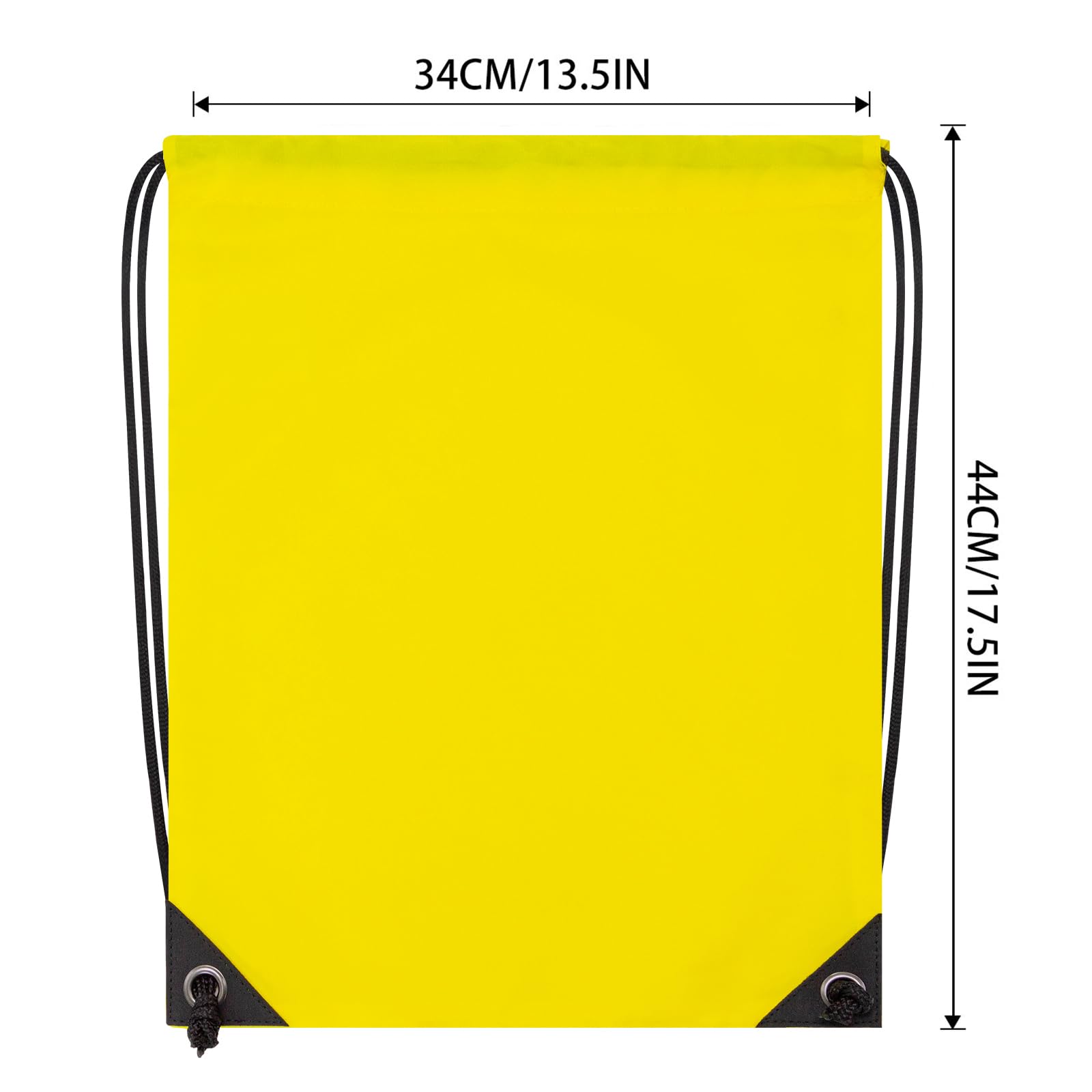 2PCS Drawstring Bags Bulk, String Backpack Yellow HRS10