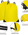 2PCS Drawstring Bags Bulk, String Backpack Yellow HRS10