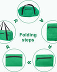 HOLYLUCK Foldable Travel Duffel Bag For Women & Men Luggage - Kelly green HLC008