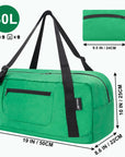 HOLYLUCK Foldable Travel Duffel Bag For Women & Men Luggage - Kelly green HLC008