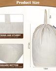 2pcs Canvas Laundry Bags with Handles & Drawstring HRS11