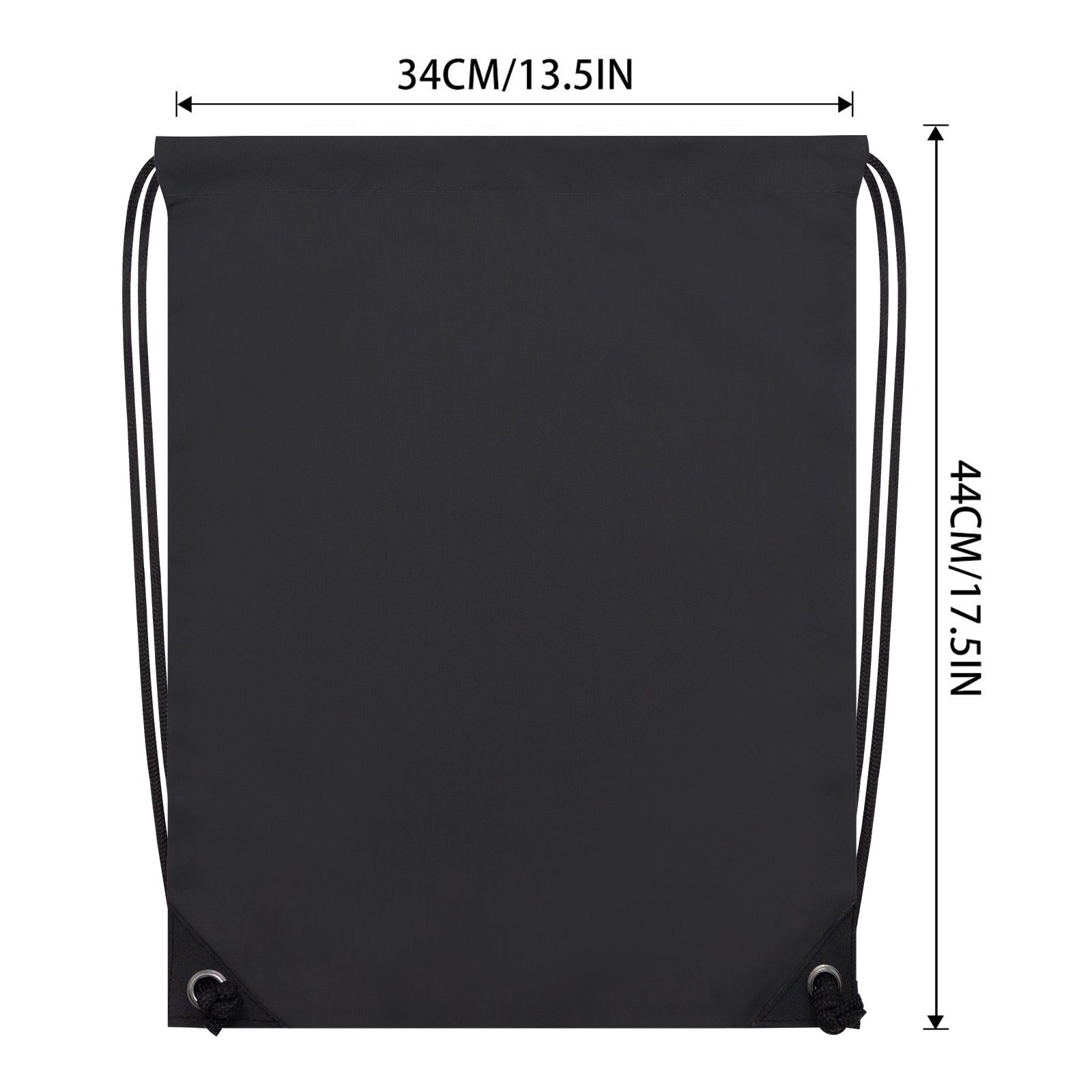 2PCS Drawstring Bags Bulk, String Backpack Black HRS10
