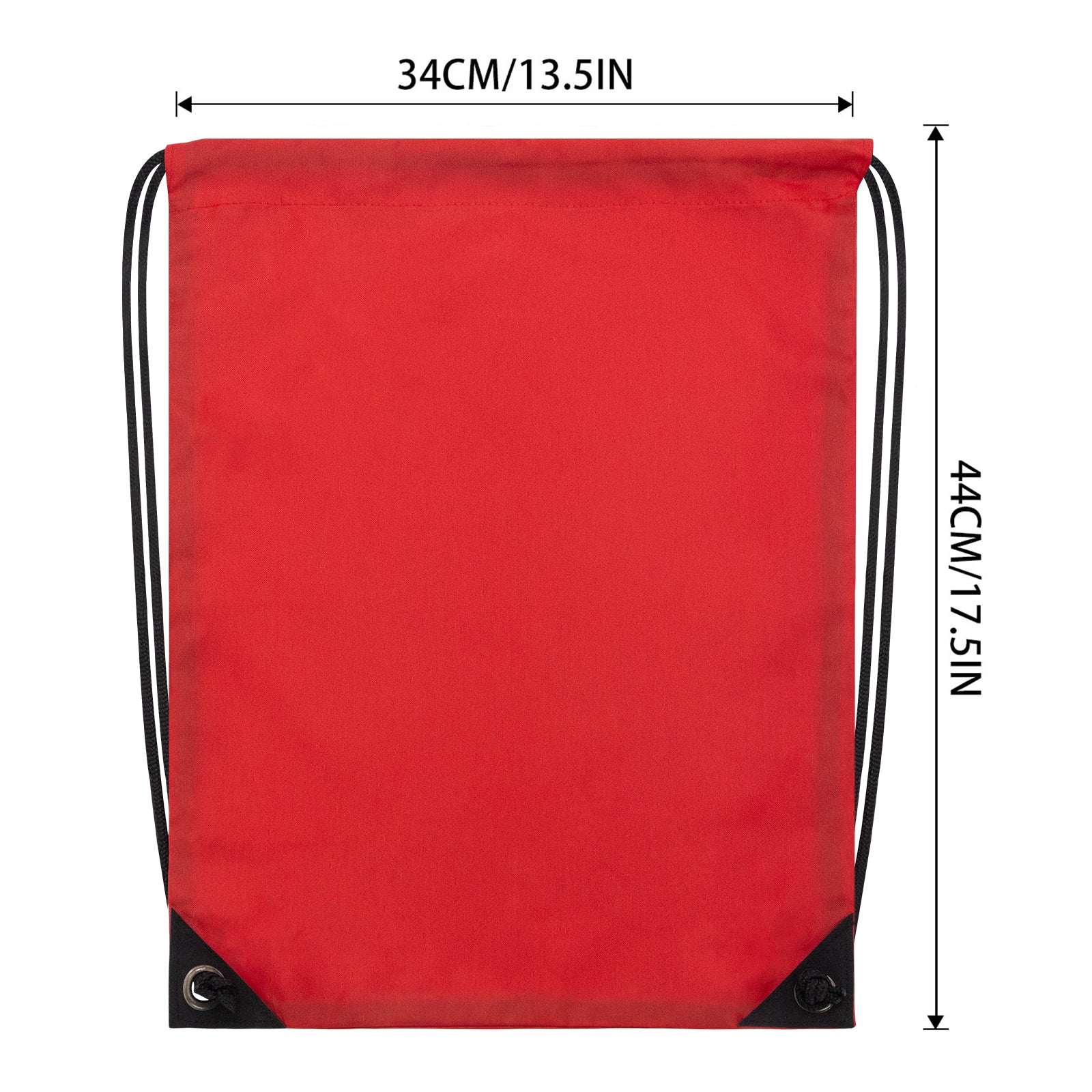 2PCS Drawstring Bags Bulk, String Backpack Red HRS10