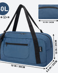 HOLYLUCK Foldable Travel Duffel Bag For Women & Men Luggage Great for Gym - Airforce blue HLC008