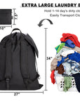 Laundry Bag Backpack, Laundry Bag With Shoulder Straps HRS12