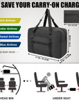 Foldable Travel Duffel Bag For Women & Men gym bag Luggage HLC403 (black)