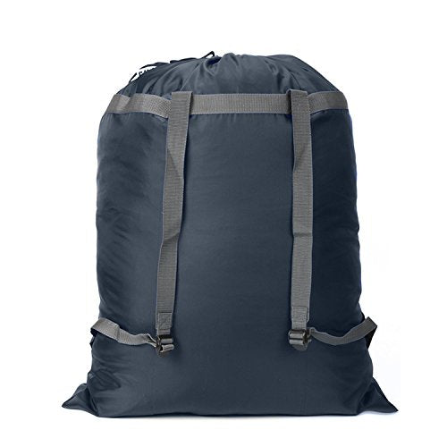 Navy Extra Large Laundry Bag Backpack With Drawstring HLC018