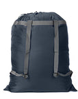 Navy Extra Large Laundry Bag Backpack With Drawstring HLC018