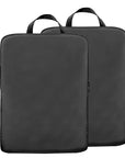 2 Pack Expandable Compression Packing Cubes for Travel, Storage Bag Luggage Black2 HLC069