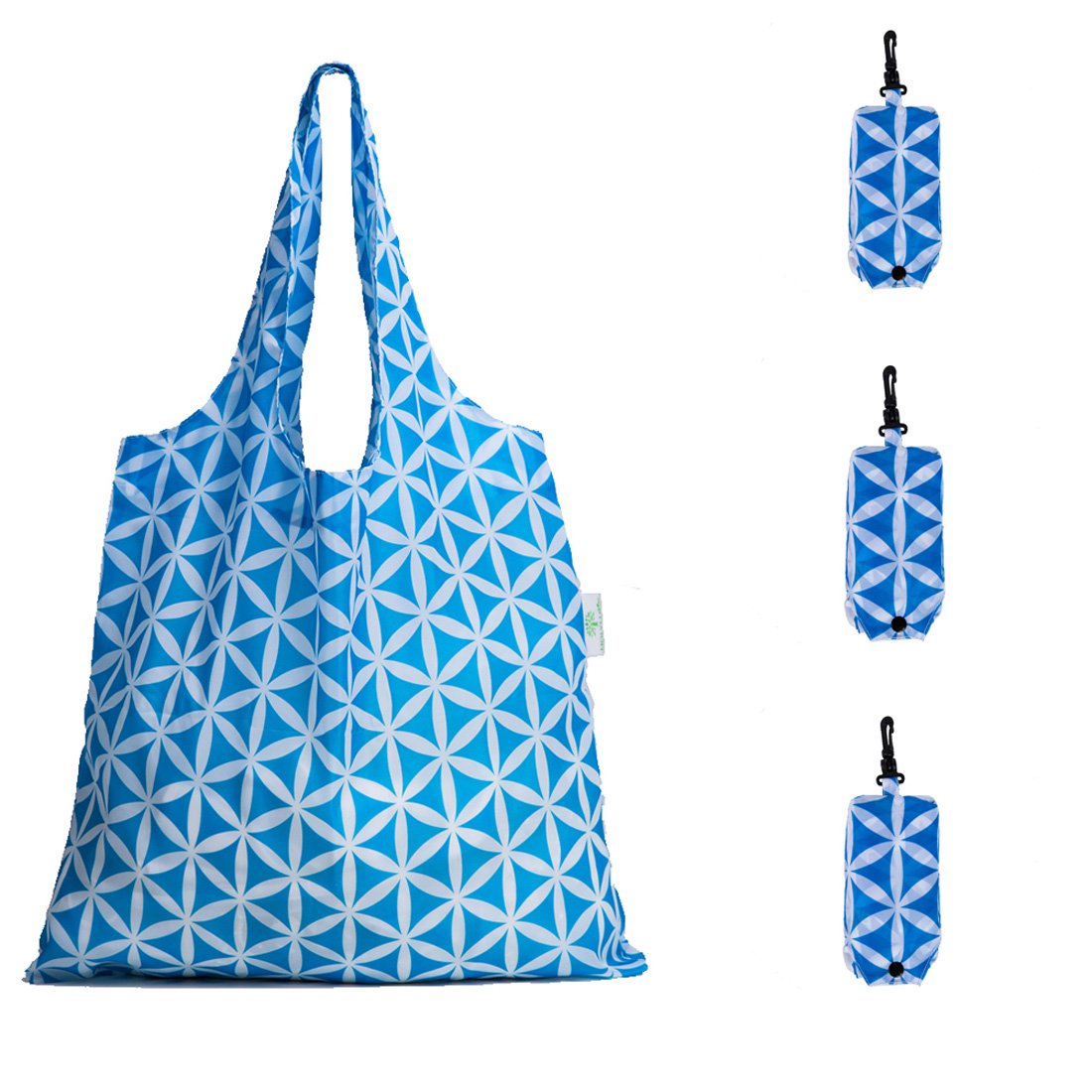 Grocery Bags Heavy Duty Foldable Shopping Tote Bag Blue HLC002