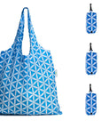 Grocery Bags Heavy Duty Foldable Shopping Tote Bag Blue HLC002