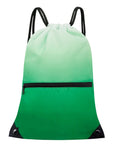 Drawstring Backpack Bag Sport Gym Sackpack Gradient Gradient Green HLC001