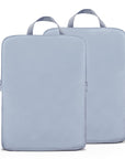 2 Pack Expandable Compression Packing Cubes for Travel, Storage Bag Luggage Dusty Blue HLC069