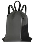Outdoor Sport Gym Sack Waterproof Drawstring Backpack Bag Dark Grey HLC005