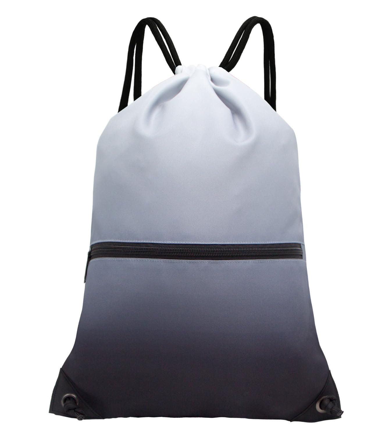Drawstring Backpack Bag Sport Gym Sackpack Gradient Black HLC001