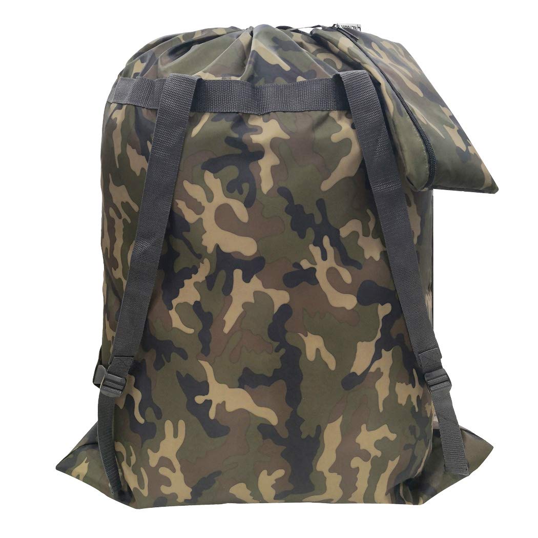 Army Camo Extra Large Laundry Bag Backpack With Drawstring HLC018