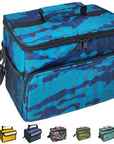 Reusable Insulated Cooler Lunch Bag Leakproof Meal Lunch Box with Multi-Pockets Blue Camo L HLC027