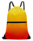 Drawstring Backpack Bag Sport Gym Sackpack Gradient Orange and Yellow HLC001