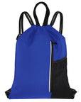 Outdoor Sport Gym Sack Waterproof Drawstring Backpack Bag Blue HLC005