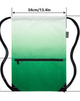 Drawstring Backpack Bag Sport Gym Sackpack Gradient Gradient Green HLC001