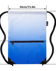 Drawstring Backpack Bag Sport Gym Sackpack Gradient Blue HLC001