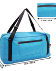 Foldable Travel Duffel Bag For Women & Men Luggage Great for Gym - sky blue HLC008