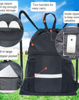 Drawstring Backpack Sports Gym Bag with Shoe Compartment HLC048