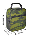 Reusable Insulated Cooler Lunch Bag Leakproof Meal Lunch Box with Multi-Pockets Green Camo HLC025