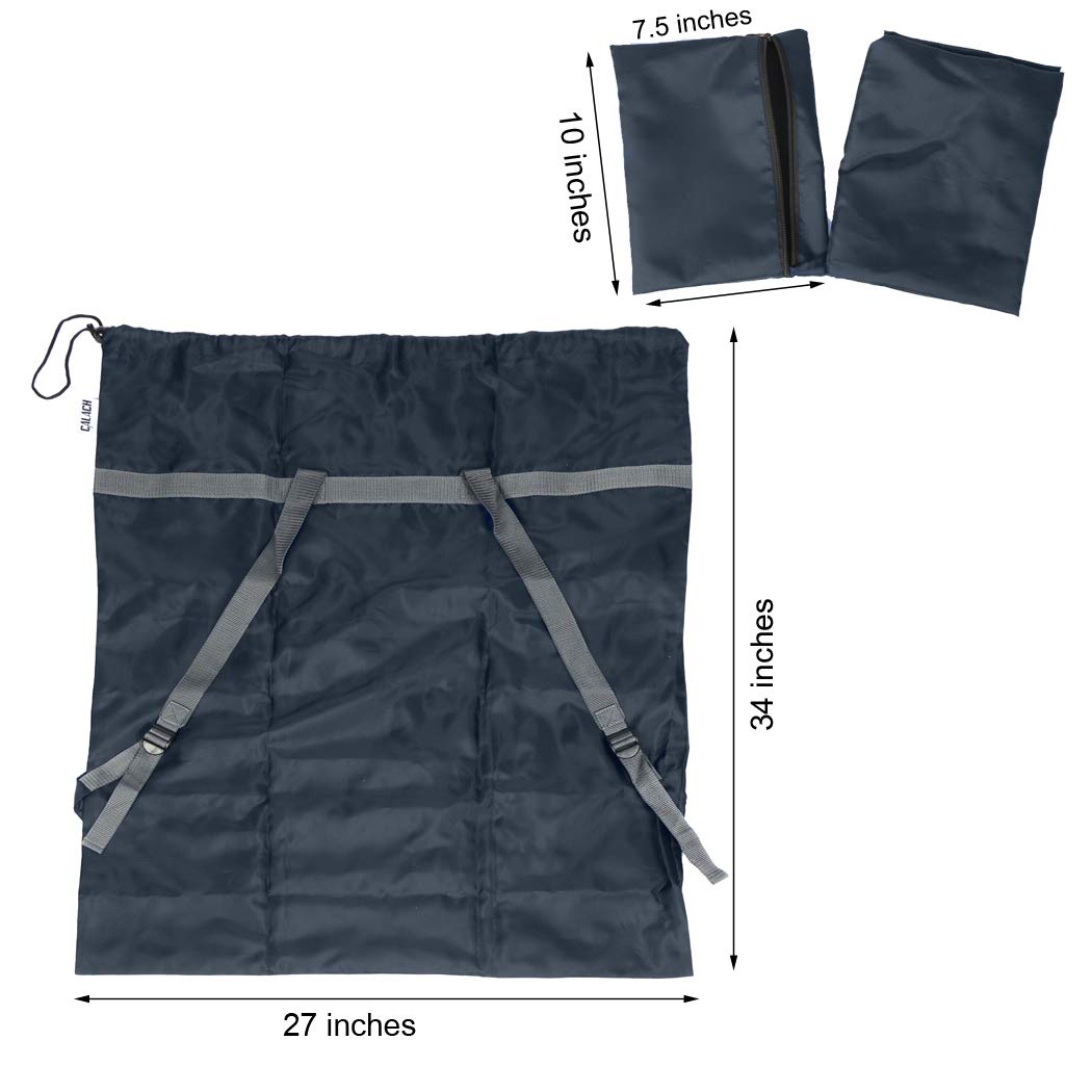 Navy Extra Large Laundry Bag Backpack With Drawstring HLC018