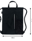Outdoor Sport Gym Sack Waterproof Drawstring Backpack Bag Dark Grey HLC005