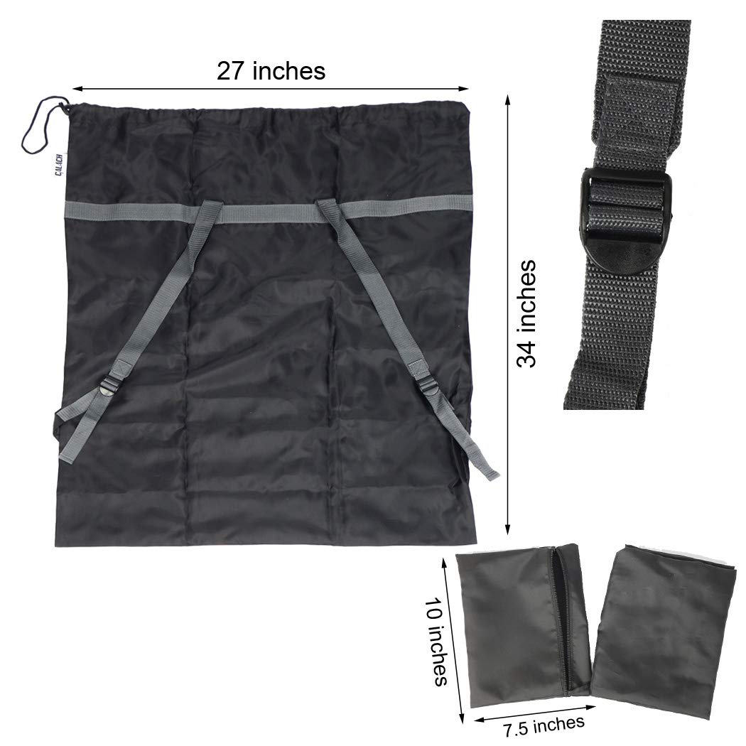 Black Extra Large Laundry Bag Backpack(BLACK) HLC018