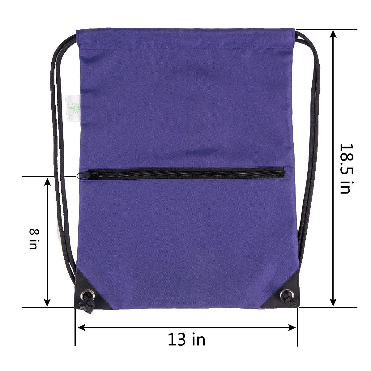 Outdoor Sport Gym Sack Waterproof Drawstring Backpack Bag Purple HLC001