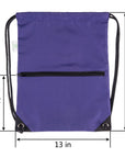 Outdoor Sport Gym Sack Waterproof Drawstring Backpack Bag Purple HLC001