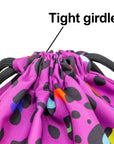 Drawstring Backpack Bag Sport Gym Sackpack Colorful Purple Leopard HLC001