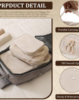 Compression Packing Cubes for Backpack Cream 3Pcs HLC092