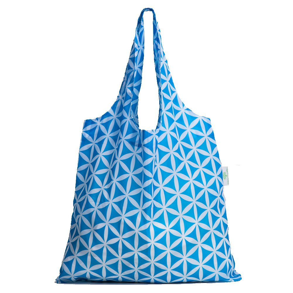 Grocery Bags Heavy Duty Foldable Shopping Tote Bag Blue HLC002