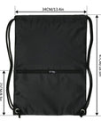 Outdoor Sport Gym Sack Waterproof Drawstring Backpack Bag Ablack HLC001