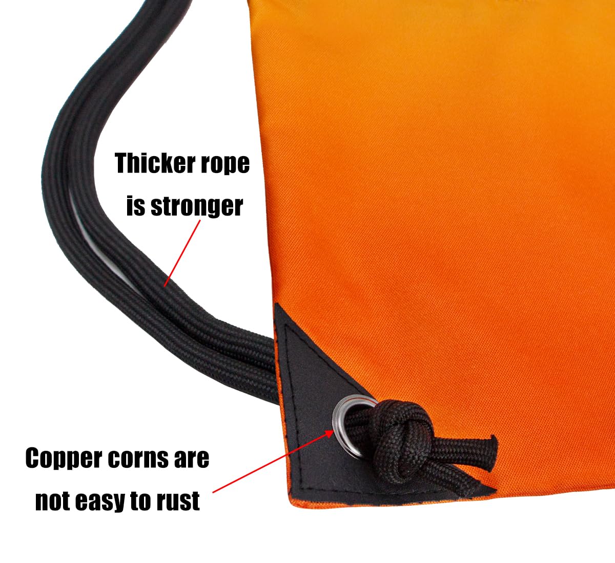 Drawstring Backpack Bag Sport Gym Sackpack Gradient Orange and Yellow HLC001