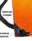 Drawstring Backpack Bag Sport Gym Sackpack Gradient Orange and Yellow HLC001