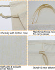 2 Pack Cotton Laundry Bag with Handles & Drawstring Closure HLC071