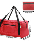 Foldable Travel Duffel Bag For Women & Men Luggage Great for Gym (Red) HLC008