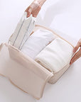 6 Set Travel Packing cubes luggage Organizer Waterproof Shoe Bag Cream  HLC019