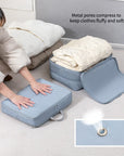 2 Pack Extra Large Compression Packing Cubes for Travel Dusty Blue HLC080