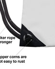 Drawstring Backpack Bag Sport Gym Sackpack White HLC001