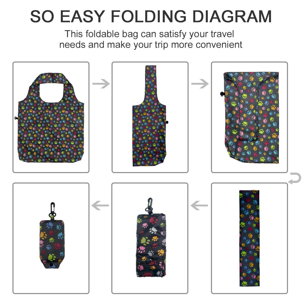 Grocery Bags Heavy Duty Foldable Shopping Tote Bag
